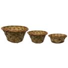 Kit 3 Cestos Cachepo Vime Palha PMG Decoração Artesanal Rustico Pinterest 870/857/858