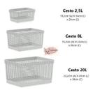 KIT 3 Cestos Organizadores Caixas Organizadoras, 20L 8L e 2,5L