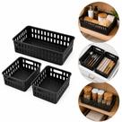 Kit 3 cestos organizadores multifuncionais modulares caixa para gavetas armário cozinha escritório lavanderia quarto por Kit 3 cestos organizadores multifuncionais modulares caixa para gavetas armário cozinha escritório lavanderia quarto por