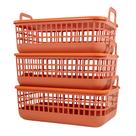 Kit 3 Cestos Telado Multiuso 9L Terracota - Oikos Kit 3 Cestos Telado Multiuso 9L Terracota - Oikos