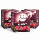 Kit 3 Chá de Hibisco Natural Q-Vita 10g - 30 Sachês