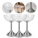 Kit 3 Champanheiras Grande de Chão 33L Acrílico Cristal com Pé Alumínio para Festas Eventos e Open Bar Kit 3 Champanheiras Grande de Chão 33L Acrílico Cristal com Pé Alumínio para Festas Eventos e Open Bar
