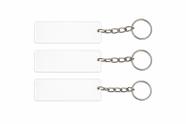 Kit 3 Chaveiro Placa de Carro sem Personalização com Argola