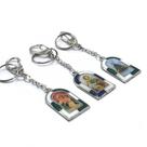 Kit 3 Chaveiros de Níquel Vitral de Santos Católicos Sortidos
