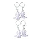 Kit 3 Chaveiros Mini Urso 3D Acessórios para Bolsas e Chaves