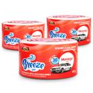 Kit 3 Cheirinhos Aromatizante Breeze Gel Morango Proauto 60g