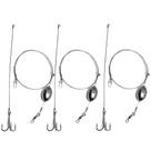Kit 3 Chicote Para Pesca De Espada Com Isca De Sardinha