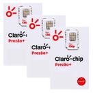 Kit 3 Chip Claro Prezâo Combo Mensal 5G Corte Triplo Barato