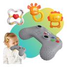 Kit 3 Chocalho E Mordedor Controle Para Bebê 1ª Infância Nf