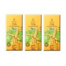 Kit 3 Chocolate 70% Orgânico Barra Vegano Zero Leite Onveg