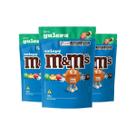 Kit 3 Chocolate Confeito M&Ms Pouch 120G Crispy Flocos de Arroz Crocante Mars MMs M&M's