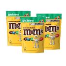Kit 3 Chocolate Confeito M&Ms Pouch 132g Chocolate e Amendoim Mars MMs M&M's