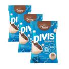 Kit 3 Chocolate Divine Divis 40G Chocolate Branco com Flocos de Arroz