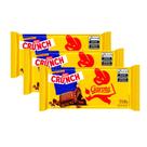 Kit 3 Chocolate Garoto Crunch ao Leite 80g