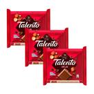 Kit 3 Chocolate Garoto Talento ao Leite com Avelãs 85g