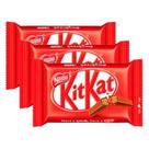Kit 3 Chocolate Kit Kat ao Leite Nestlé Kitkat Wafer Pacote 41,5g