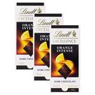 Kit 3 Chocolate Lindt Excellence Intense Orange Dark com 100g
