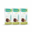 KIT 3 CHOCOLATE SEM LACT GENGIBRE 70% CACAU VEGANO 20g ONLY4