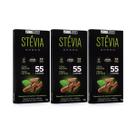 Kit 3 chocolate vegano zero açucar 55% cacau 70g steviachoco