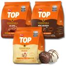 Kit 3 chocolates gotas meio amargo + ao leite + branco harald 400g cada top harald