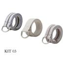 Kit 3 Cintos Masculino Gorgurão Lona Esporte Fivela Argola