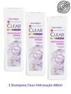 Kit 3 Clear Shampoo Anticaspa Hidratação Intensa 400ml Kit 3 Clear Shampoo Anticaspa Hidratação Intensa 400ml