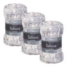 Kit 3 Cobertor Manta Sollievo Casal 1,80x2,20m Flannel Jolitex Cor:Cardus