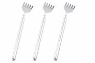 KIT 3 Coçador Regulável Para Coçar As Costas Mãozinha Coçadora de Aço Inox