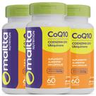 Kit 3 Coenzima Q10 Ubiquinona Coq 10 Com 60 Cápsulas Maltta