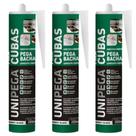 Kit 3 Cola Fixa Cuba Inox, Mármores E Granitos 280ml Unipega