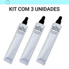 Kit 3 Cola Preta Adesivo De Reparo Alto Falantes 40Gr Ml