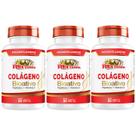 Kit 3 Colágeno Bioativo Peptídeos Vitamina C 180 Cápsulas - Rei Terra