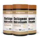 Kit 3 Colágeno Hidrolisado Supreme Vitaminas A C E Zinco Selênio 90 Cápsulas