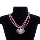 kit 3 colares amizade amigas pingente coração presente ajustavel meninas triplo qualidade premium moda rosa