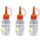 Kit 3 Colas Silicone Liquida Eva Isopor Artesanato Artesão Cola Isopor Papel Madeira Eva Vidro Metal