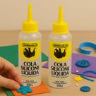 Kit 3 Colas Silicone Líquida Rendicolla 250g Secagem Rapida