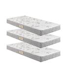 Kit 3 Colchões Ecoline D23 Ecoflex Solteirinho 78x188x12 cm Kit 3 Colchões Ecoline D23 Ecoflex Solteirinho 78x188x12 cm