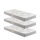 Kit 3 Colchões Ecoline D23 Ecoflex Solteiro 88x188x12 cm Kit 3 Colchões Ecoline D23 Ecoflex Solteiro 88x188x12 cm