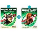 Kit 3 Coleira TEA Cães 33cm Peq.+1 Coleira TEA Cães 44cm Méd. Konig
