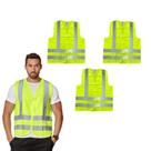 Kit 3 Colete Blusão de Poliéster Liso Uniforme Trabalho Construção Limpeza Serviço Escola Confortável Resistente Prático Uso Diário