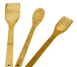 Kit 3 Colher de Bambu Utensílios De Cozinha 3 pçs Clink