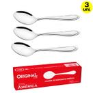 Kit 3 Colher de Sobremesa em Aço Inox Original Line Kit 3 Colher de Sobremesa em Aço Inox Original Line