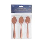 Kit 3 Colheres de Chá Cobre Aço Inox Restaurante Cozinha Gourmet Mix