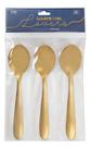 Kit 3 Colheres de Mesa Dourado Aço Inox Restaurante Cozinha Gourmet Mix
