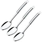 Kit 3 Colheres de Servir 32,5cm Inox Top Pratic Brinox Restaurante Cozinha Buffet