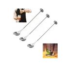 Kit 3 Colheres Inox Coquetel Bailarina 26cm Drinks Barman