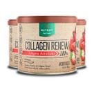 Kit 3 Collagen Renew Colágeno Hidrolisado Morango Nutrify 300g