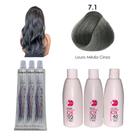 Kit 3 Coloração Cabelos Louro Acinzentado + Ox Juzy