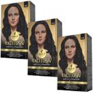 Kit 3 Coloração Creme Permanente Excllusiv Color Pratic Castanho Escuro 3.0 Haskell