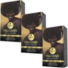 Kit 3 Coloração Creme Permanente Excllusiv Color Pratic Chocolate Dourado 7.73 Haskell